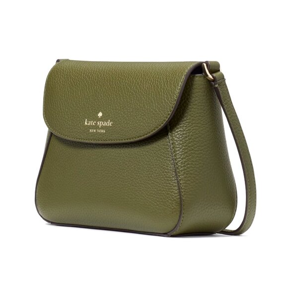 New Kate Spade Monica Mini Flap Crossbody bag Pebble Leather Enchanted Green - Picture 2 of 5